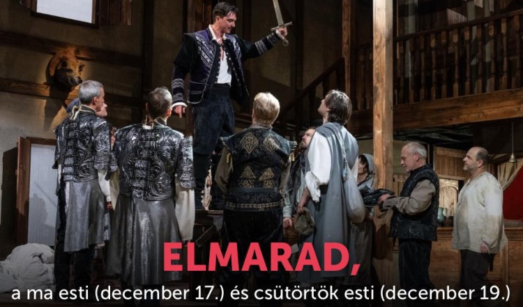 Elmarad a december 17-i és 19-i A windsori víg nők előadás!